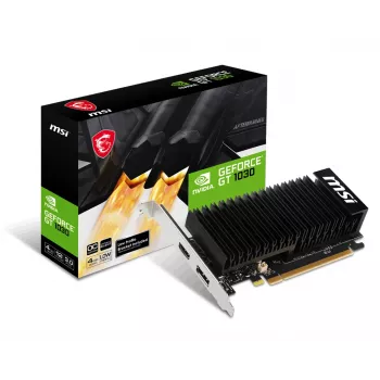 Karta graficzna MSI GeForce GT 1030 — 4 GB GDDR4, PCIe 3.0, boost 1430 MHz, 64-bit, aktywne chłodzenie