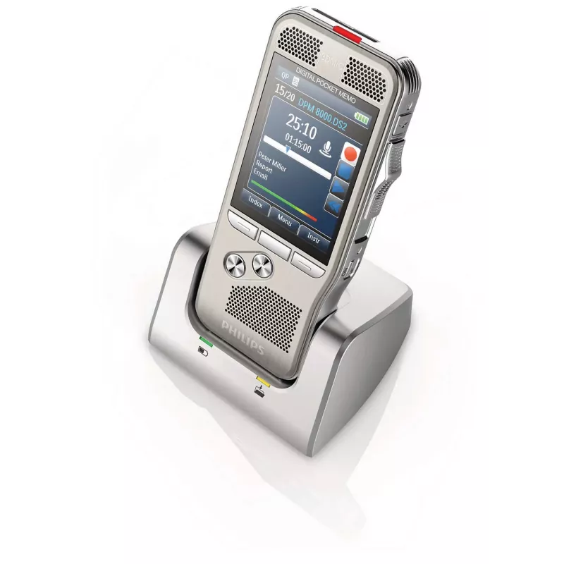 Philips DPM 8300 dyktafon pamięć wewnętrzna srebrny