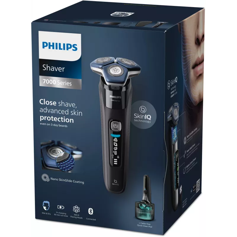 Elektryczna golarka rotacyjna Philips Series 7000 S7886/58 — 3-głowicowa, Wet & Dry, bateria Li-Ion, 60 min pracy