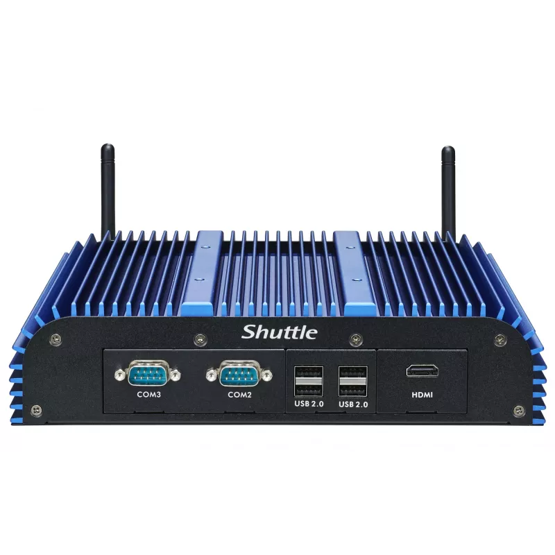 Shuttle BPCAL02-i7 przemysłowy Box-PC, Core i7-1255U, 2x SO-DIMM, 2x LAN, 1x COM, 1x HDMI, 4x USB, bez wentylatora, praca ciągła 24/7