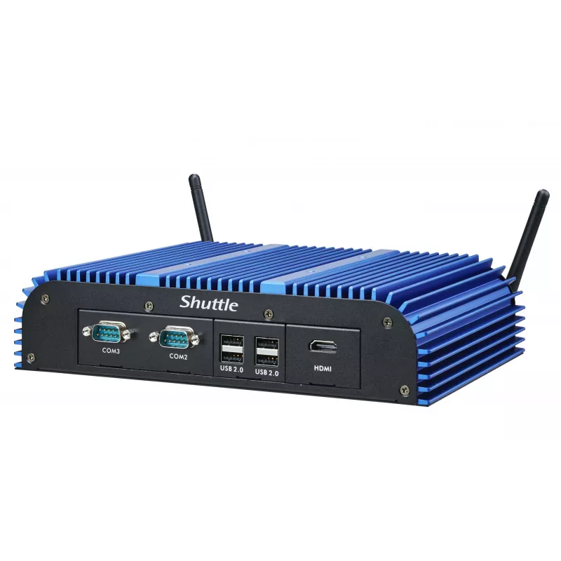 Shuttle BPCAL02-i7 przemysłowy Box-PC, Core i7-1255U, 2x SO-DIMM, 2x LAN, 1x COM, 1x HDMI, 4x USB, bez wentylatora, praca ciągła 24/7