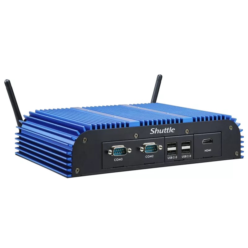 Shuttle BPCAL02-i7 przemysłowy Box-PC, Core i7-1255U, 2x SO-DIMM, 2x LAN, 1x COM, 1x HDMI, 4x USB, bez wentylatora, praca ciągła 24/7