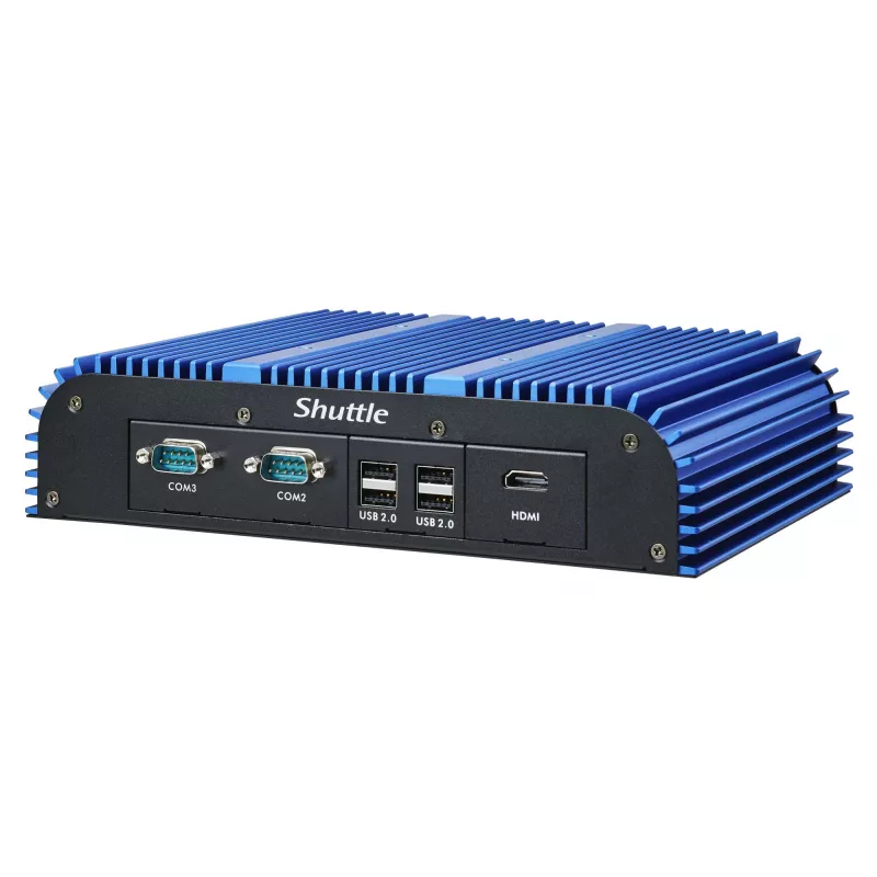 Shuttle BPCAL02-i7 przemysłowy Box-PC, Core i7-1255U, 2x SO-DIMM, 2x LAN, 1x COM, 1x HDMI, 4x USB, bez wentylatora, praca ciągła 24/7