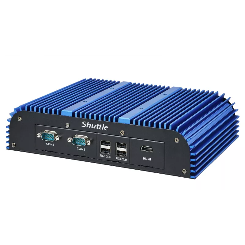 Shuttle BPCAL02-i7 przemysłowy Box-PC, Core i7-1255U, 2x SO-DIMM, 2x LAN, 1x COM, 1x HDMI, 4x USB, bez wentylatora, praca ciągła 24/7