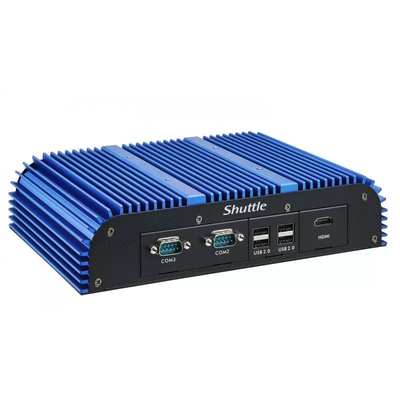 Shuttle BPCAL02-i7 przemysłowy Box-PC, Core i7-1255U, 2x SO-DIMM, 2x LAN, 1x COM, 1x HDMI, 4x USB, bez wentylatora, praca ciągła 24/7