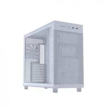Obudowa PC ASUS PRIME AP303 TG biały — ATX/Micro-ATX/Mini-ITX, szkło hartowane, USB-C, wsparcie dla GPU 360 mm