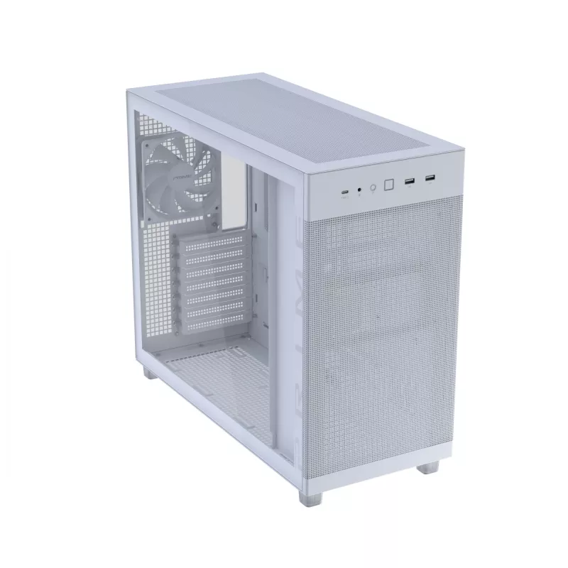 Obudowa PC ASUS PRIME AP303 TG biały — ATX/Micro-ATX/Mini-ITX, szkło hartowane, USB-C, wsparcie dla GPU 360 mm