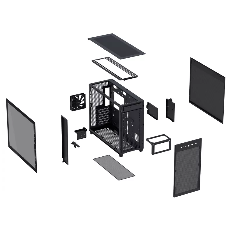 ASUS PRIME AP303 TG Czarny, PC, Czarny, micro ATX, Mini-ITX, ATX, 16.5 cm, 36 cm, 18 cm