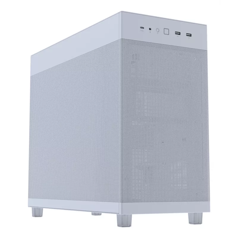 PC case ASUS PRIME AP303 Mesh Midi Tower biały — ATX/Micro ATX/Mini-ITX, GPU do 36 cm, PSU do 18 cm, wysokość chłodzenia CPU 16.5 cm