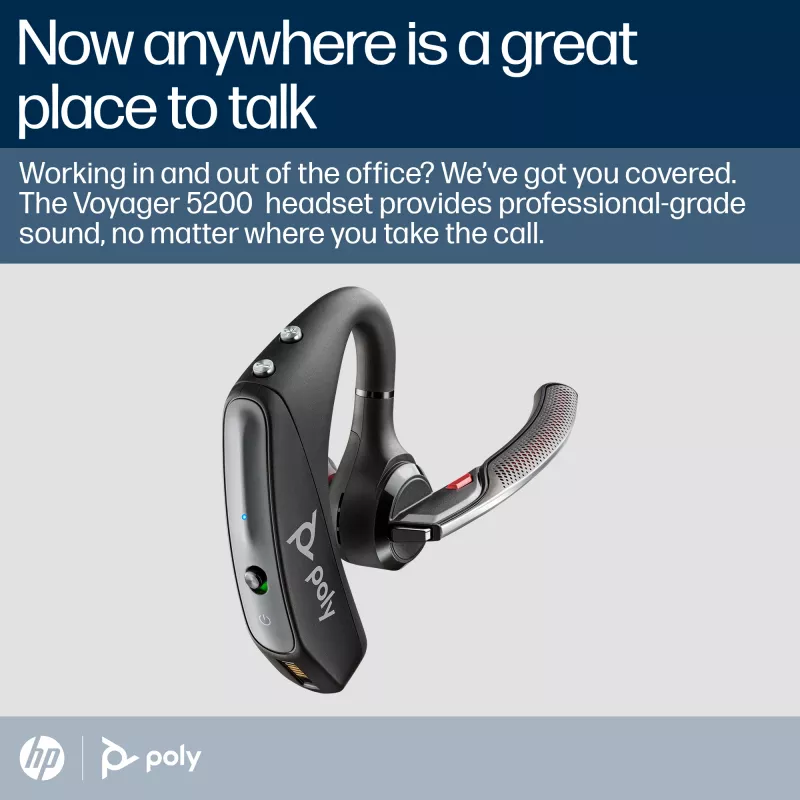 Zestaw słuchawkowy Poly Voyager 5200 USB-A Bluetooth +klucz BT700