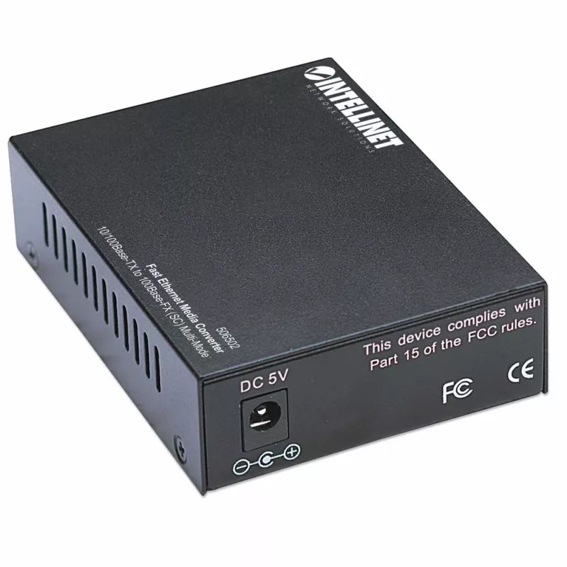 Intellinet Konwerter mediów Fast Ethernet, 10/100Base-Tx na 100Base-Fx (SC) wielomodowy, 2 km
