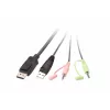 Przełącznik KVM ATEN CS22DP-AT 2-portowy USB DisplayPort, 4K@30Hz, konsola USB-A, audio, kabel 1.2 m