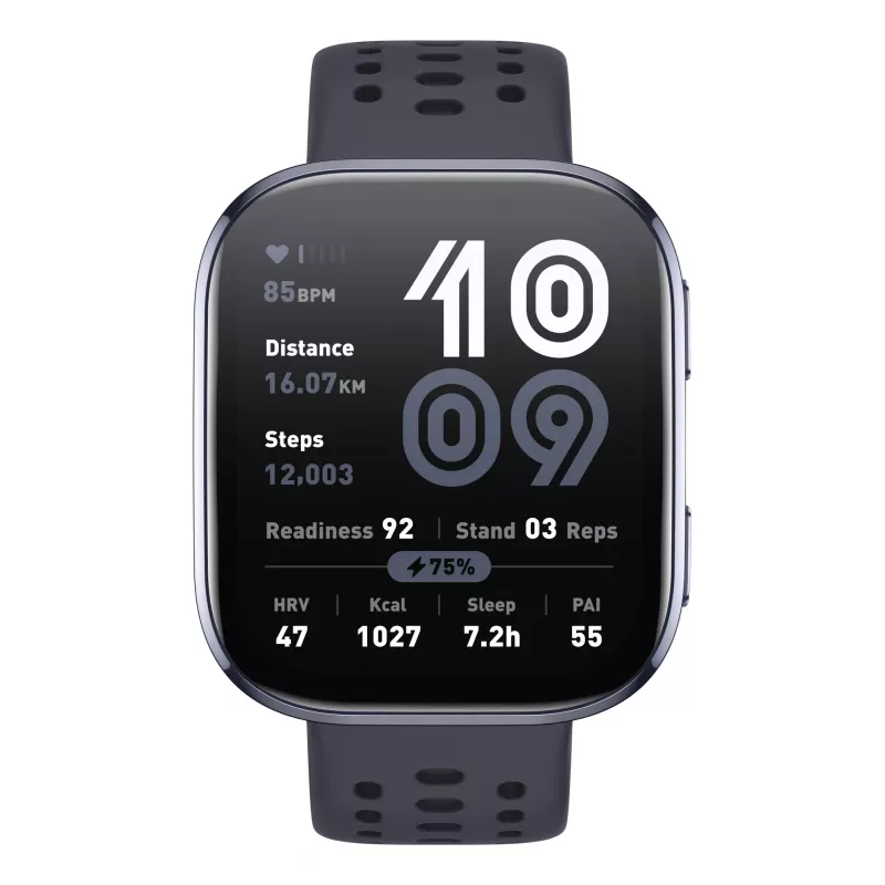 Amazfit Bip 6 Czarny 5 cm (1.97 cala) AMOLED Cyfrowy 390 x 450 pikseli Ekran dotykowy GPS (satelitarny)