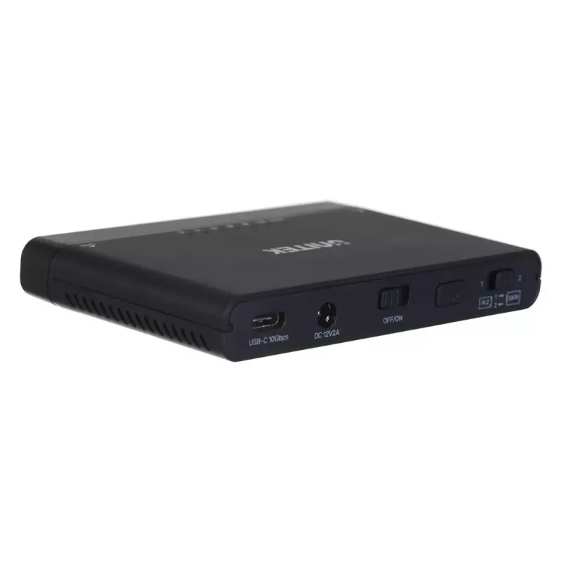 Hub USB-C Unitek S1222A SolidForce+ — HDMI 4K, Ethernet, SATA III, 10 Gbit/s, obudowa aluminiowa, czarny