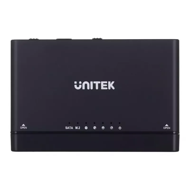 Hub USB-C Unitek S1222A SolidForce+ — HDMI 4K, Ethernet, SATA III, 10 Gbit/s, obudowa aluminiowa, czarny