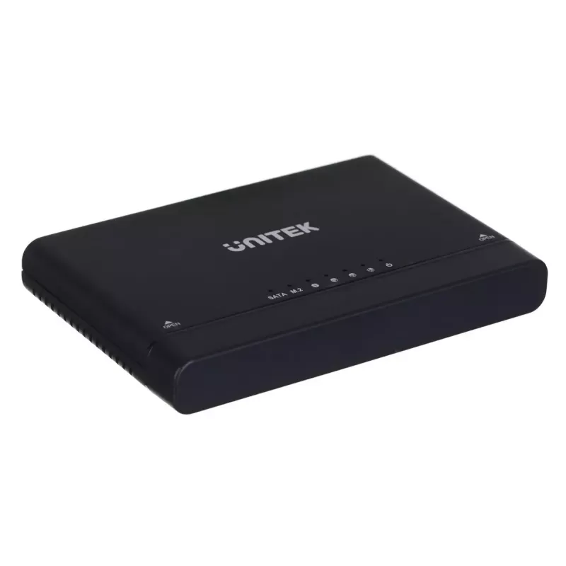 Hub USB-C Unitek S1222A SolidForce+ — HDMI 4K, Ethernet, SATA III, 10 Gbit/s, obudowa aluminiowa, czarny