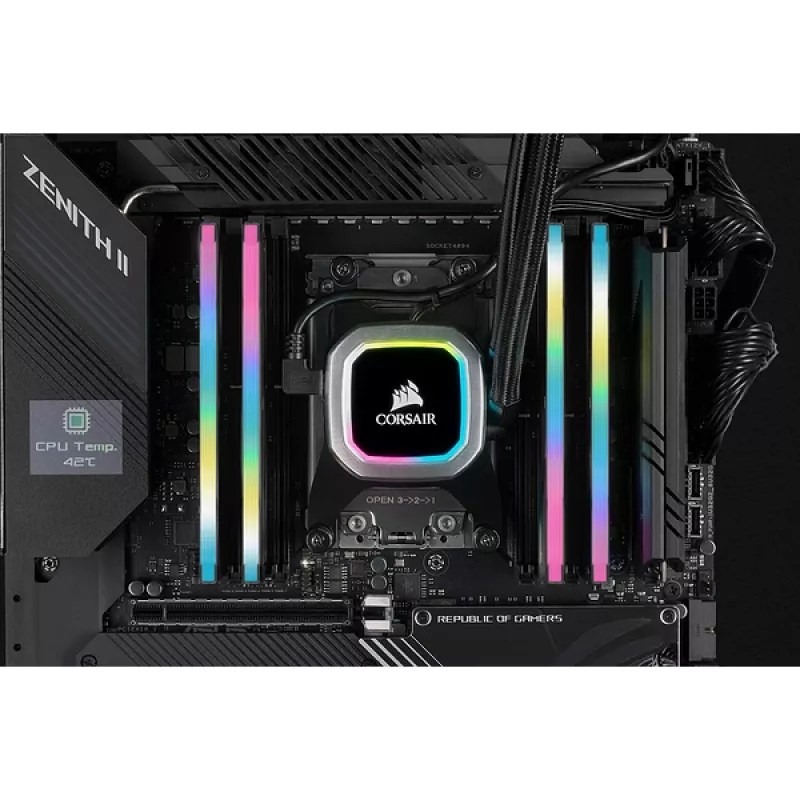 Pamięć CORSAIR 16 GB DDR4 3200 MHz C16 (2x8 GB) Vengeance RGB Pro Czarna