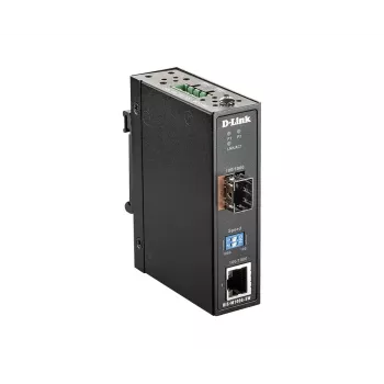 D-Link 100/1000 Mbps na SFP przemysłowy konwerter mediów z zakresem pracy -40 do 70 °C