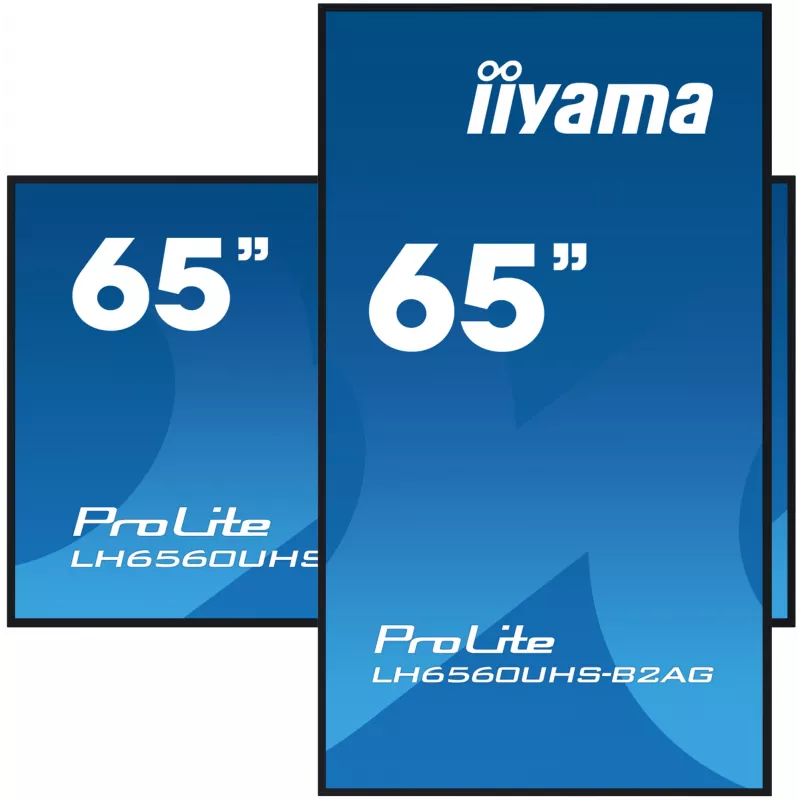 iiyama LH6560UHS-B2AG Wyświetlacz reklamowy Digital A-board 163,8 cm (64,5 cala) LED Wi-Fi 500 cd/m² 4K Ultra HD Czarny Wbudowany procesor Android 11 24/7