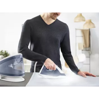 Tefal Express Optimal SV4110 2200 W 1.2 L Ceramic Express Glide Niebieski, Biały