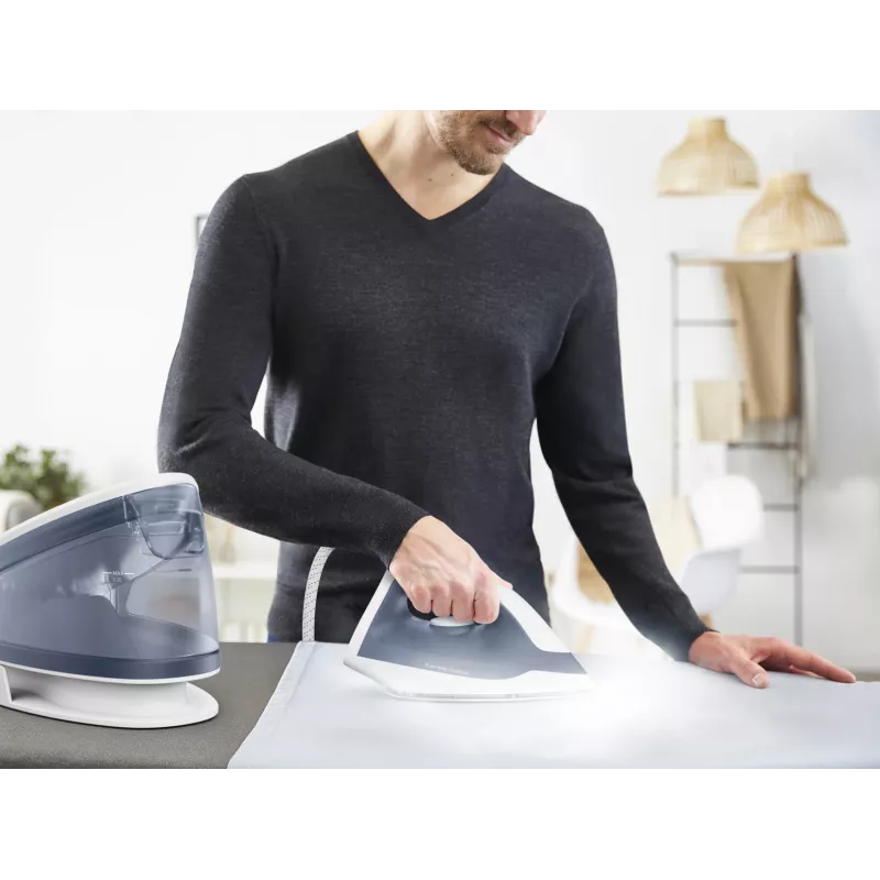 Tefal Express Optimal SV4110 2200 W 1.2 L Ceramic Express Glide Niebieski, Biały