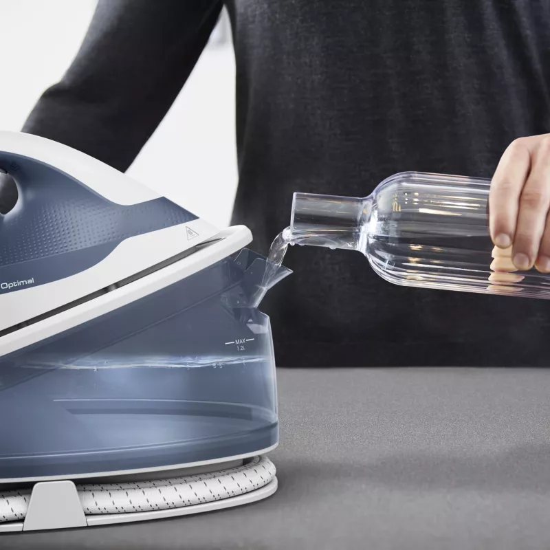 Tefal Express Optimal SV4110 2200 W 1.2 L Ceramic Express Glide Niebieski, Biały