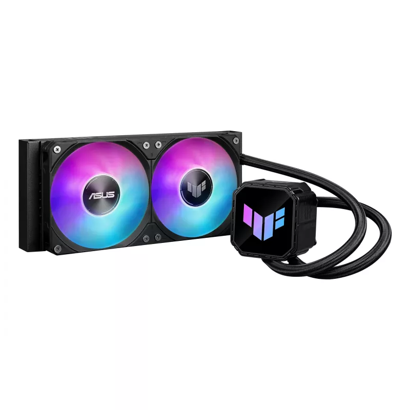 Chłodzenie cieczą All-in-one ASUS TUF GAMING LC III 240 ARGB — radiator 240 mm, 2 wentylatory 120 mm ARGB, obsługa Socket AM5, czarny