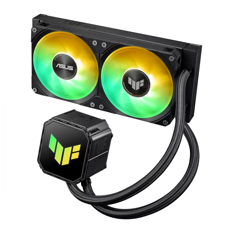 Chłodzenie cieczą All-in-one ASUS TUF GAMING LC III 240 ARGB — radiator 240 mm, 2 wentylatory 120 mm ARGB, obsługa Socket AM5, czarny