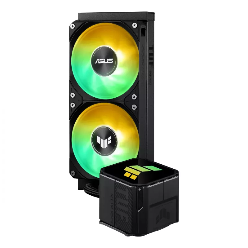 Chłodzenie cieczą All-in-one ASUS TUF GAMING LC III 240 ARGB — radiator 240 mm, 2 wentylatory 120 mm ARGB, obsługa Socket AM5, czarny