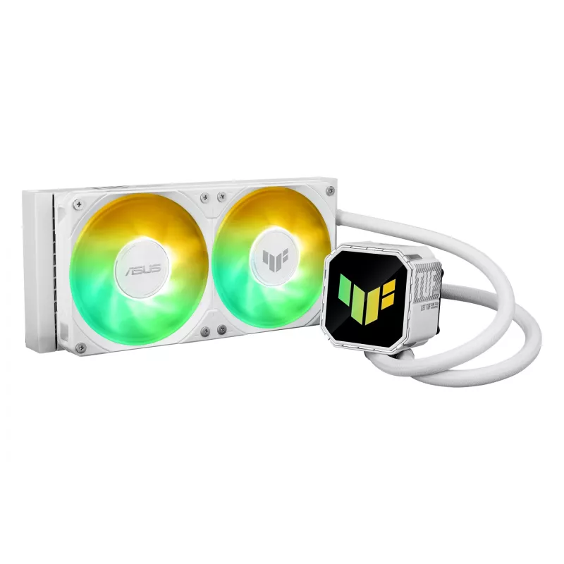 Chłodzenie cieczą typu all-in-one ASUS TUF GAMING LC III 240 ARGB WHT – chłodnica 240 mm, 2 wentylatory 120 mm, PWM, białe