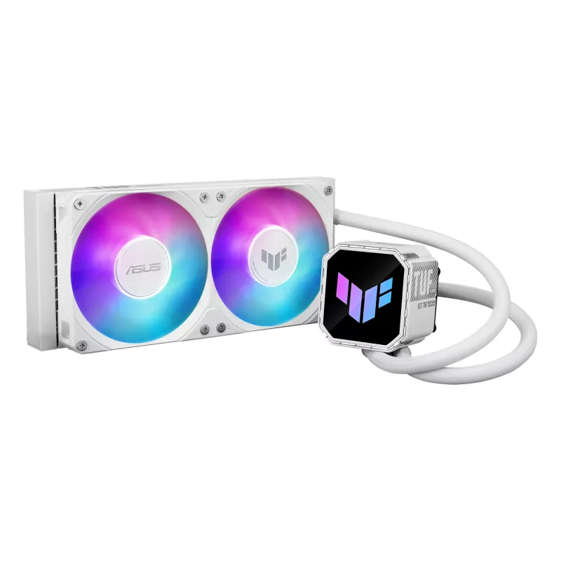 Chłodzenie cieczą typu all-in-one ASUS TUF GAMING LC III 240 ARGB WHT – chłodnica 240 mm, 2 wentylatory 120 mm, PWM, białe
