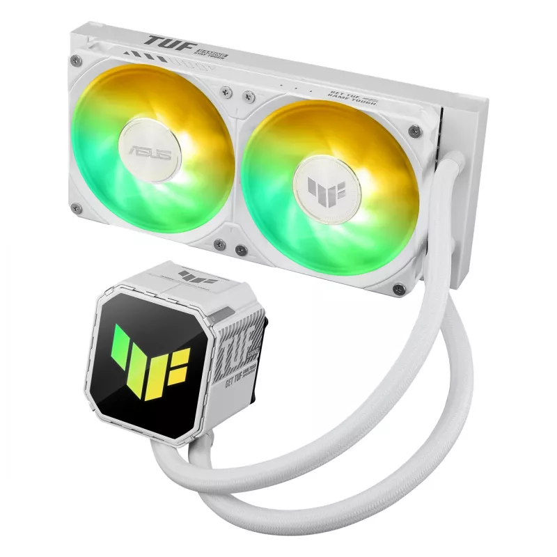 Chłodzenie cieczą typu all-in-one ASUS TUF GAMING LC III 240 ARGB WHT – chłodnica 240 mm, 2 wentylatory 120 mm, PWM, białe