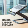 Podstawka pod laptopa Fellowes na biurko – Hana LT – podstawka pod laptopa do domu i biura – regulowana podstawka pod laptopa z 3 poziomami regulacji wysokości – maks. rozmiar monitora 19 cali, maks. waga 4,5 kg – czarna