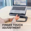 Podstawka pod laptopa Fellowes na biurko – Hana LT – podstawka pod laptopa do domu i biura – regulowana podstawka pod laptopa z 3 poziomami regulacji wysokości – maks. rozmiar monitora 19 cali, maks. waga 4,5 kg – czarna