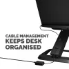 Podstawka pod laptopa Fellowes na biurko – Hana LT – podstawka pod laptopa do domu i biura – regulowana podstawka pod laptopa z 3 poziomami regulacji wysokości – maks. rozmiar monitora 19 cali, maks. waga 4,5 kg – czarna