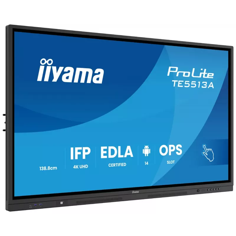 Monitor iiyama 55 cali TE5513A-B1AG 54.6 cala Interaktywny Panel Płaski 4K Ultra HD 3840 x 2160