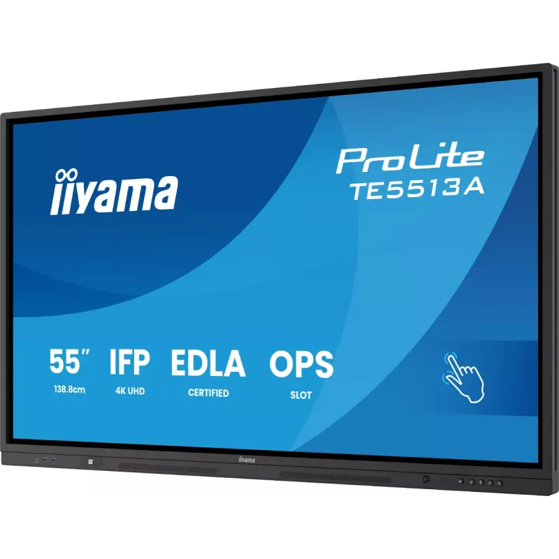 Monitor iiyama 55 cali TE5513A-B1AG 54.6 cala Interaktywny Panel Płaski 4K Ultra HD 3840 x 2160