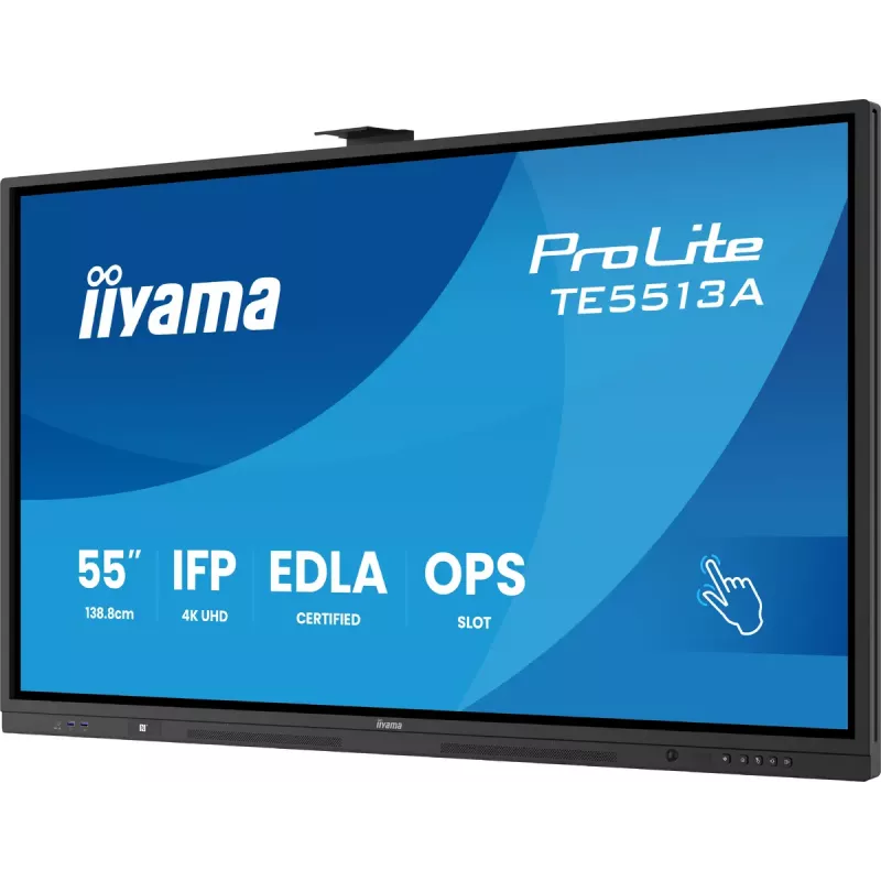 Monitor iiyama 55 cali TE5513A-B1AG 54.6 cala Interaktywny Panel Płaski 4K Ultra HD 3840 x 2160