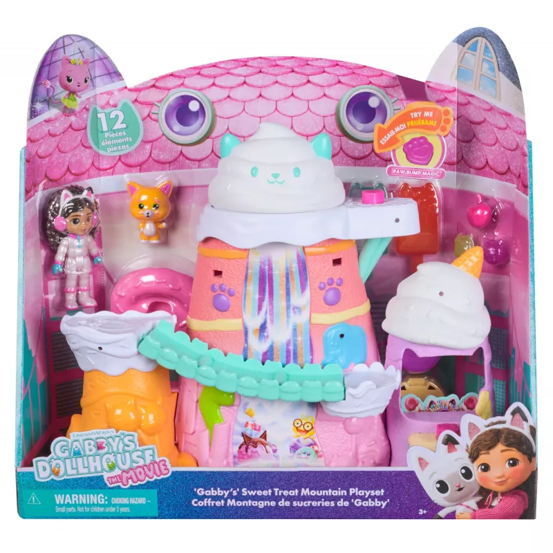 Playset Spin Master Gabby's Dollhouse: The Movie – Gabby's Sweet Treat Mountain, 12-elementowy zestaw z figurkami i akcesoriami, wiek 3+