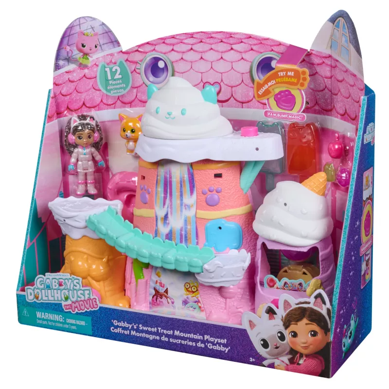 Playset Spin Master Gabby's Dollhouse: The Movie – Gabby's Sweet Treat Mountain, 12-elementowy zestaw z figurkami i akcesoriami, wiek 3+