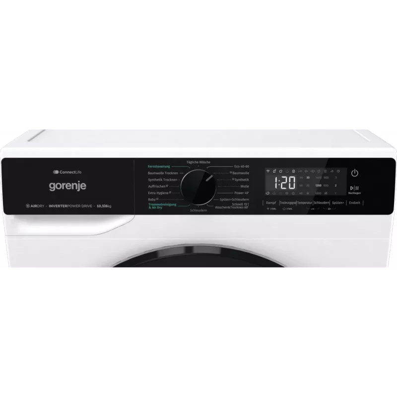 Pralko-suszarka Gorenje WD2PA1X64ADW/DE, wolnostojąca, ładowanie od przodu, biała