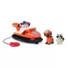 PAW Patrol Fire Rescue: Zuma Rescue Fire Boat z figurką, wyrzutnią koła ratunkowego, szopem i łódką, zabawki dla chłopców i dziewczynek od 3 lat