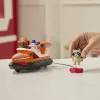 PAW Patrol Fire Rescue: Zuma Rescue Fire Boat z figurką, wyrzutnią koła ratunkowego, szopem i łódką, zabawki dla chłopców i dziewczynek od 3 lat