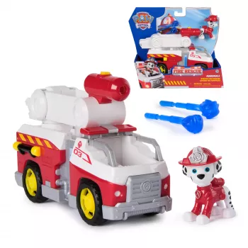 Wóz strażacki zabawka Spin Master Marshall Rescue Fire Engine z figurką akcji, wyrzutnią pocisków, plastik, od 3 lat