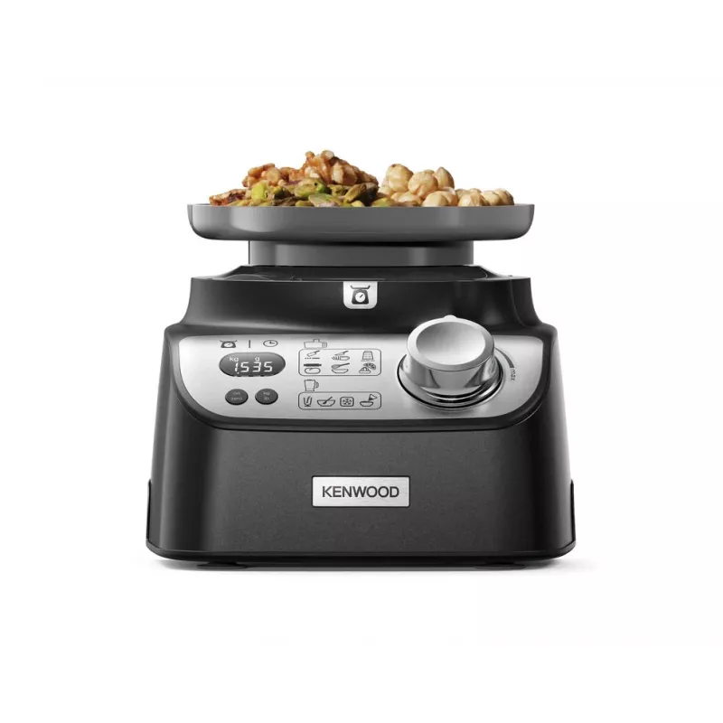 Kompaktowy robot kuchenny Kenwood MultiPro XL Weigh+ czarny — 1000 W, zintegrowana waga, przystawka blendera