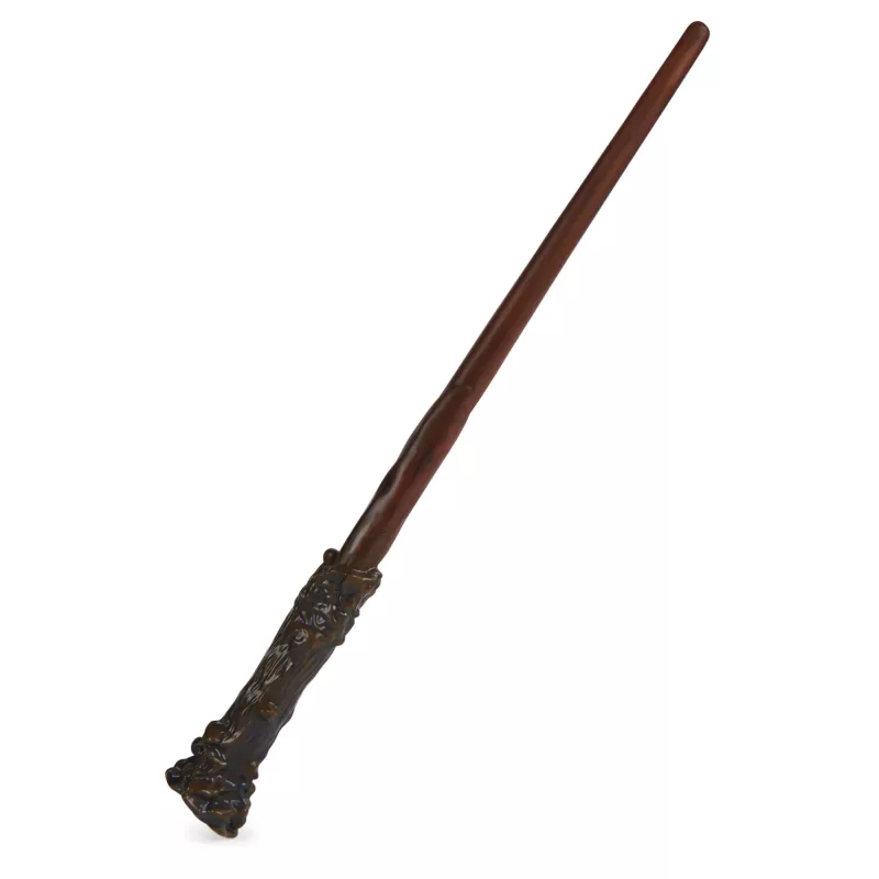 Wizarding World Harry Potter, 12-calowa magiczna różdżka kolekcjonerska Harry'ego Pottera ze stojakiem i odlewaną ikoną, Magiczne Stworzenia, akcesorium do kostiumów