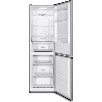 Gorenje Lodówka z zamrażarką NRK619CAXL4 SI, 304 L, SN-N, 6 kg/24h, C, Komora Fresh Zone, Szary