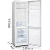 Gorenje Lodówka z zamrażalnikiem RK418DPW4 BE, 269 L, N-ST, 39 dB, 3,2 kg/24h, D, Biały