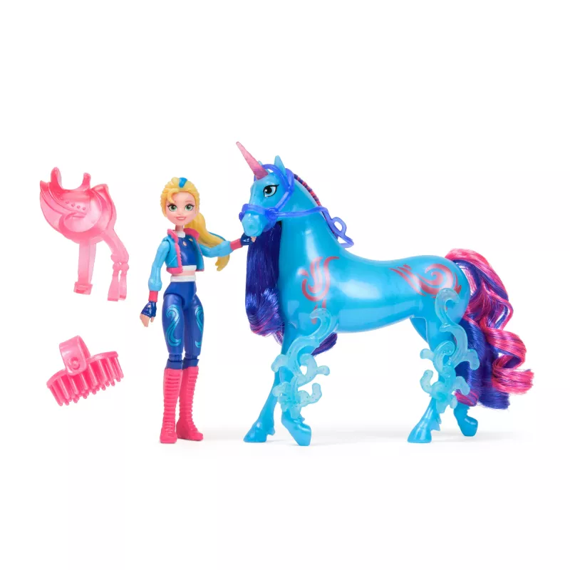 Figurka Spin Master Unicorn Academy Isabel z prawdziwą grzywą i ogonem oraz szczotką