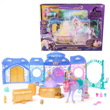Zestaw zabawowy Spin Master Unicorn Academy ze stajnią, fontanną, efektami świetlnymi i dźwiękowymi